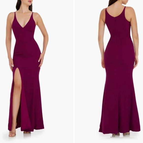 Dress the Population Deep Purple Maxi Dress - Picture 1 of 9